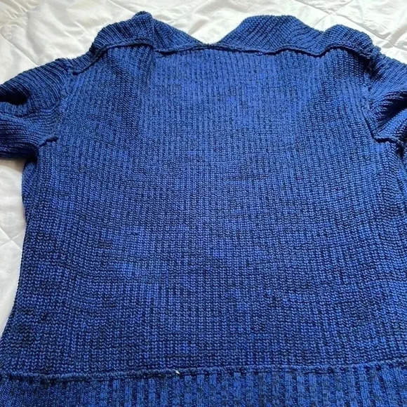 Free people open front cardigan blue/black size medium - Picture 7 of 7